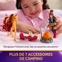 Spin Master Coffret Feu de Camp de Cinder L'Ecole des Licornes - Poupée Valentina + Licorne