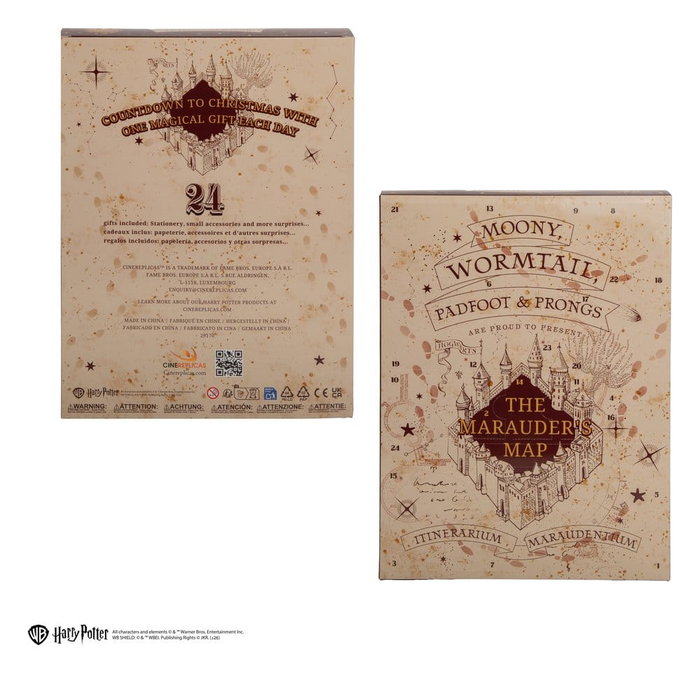 Cinereplicas Harry Potter calendrier de l'avent Marauder's Map New Edition 2026