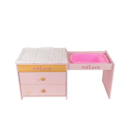Muñecas Arias Commode/Changeur Nature avec 2 Tiroirs et Baignoire