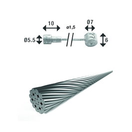 XLC BR-X86 Câble de frein double tête 1.5-4000 mm