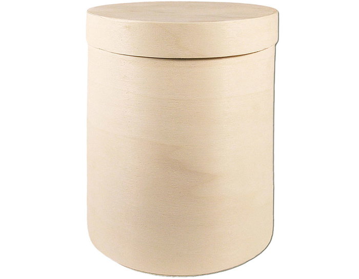 Innspiro Boîte ronde haute en bois de peuplier 8x11cm Innspiro Boîte ronde haute en bois de peuplier 8x11cm