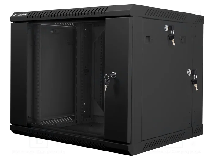 Lanberg Armoire rack murale double section 19 pouces 9U 600x600 noir Lanberg Armoire rack murale double section 19 pouces 9U 600x600 noir