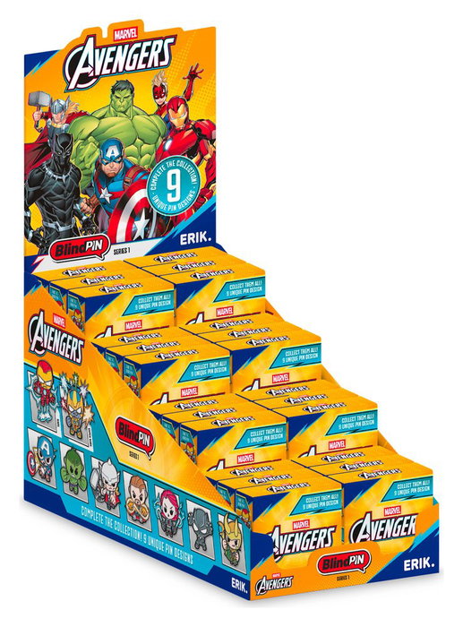 Grupo Erik Les Avengers Pin's Série 1 Display (24) Grupo Erik Les Avengers Pin's Série 1 Display (24)