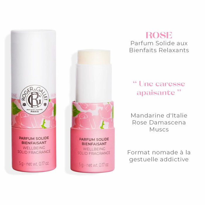 Roger & Gallet Parfum Solide Rose Unisexe 5g