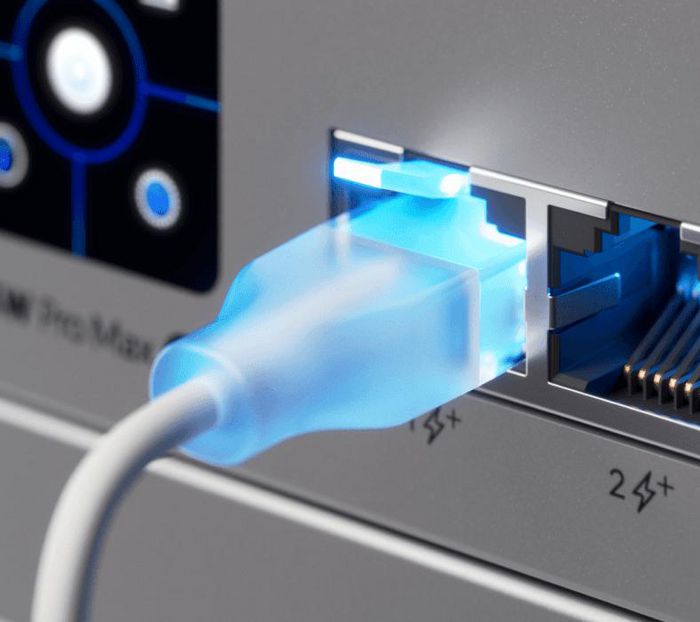 Ubiquiti Câble patch UniFi Etherlighting, RJ45, 2.5 mm, 0.3 m, Blanc, pour switching Pro Max