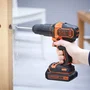 BLACK+DECKER BCK22S1S-QW Kit perceuse-visseuse à percussion sans fil 18V et scie sauteuse sans fil avec batterie 1,5 Ah et chargeur rapide