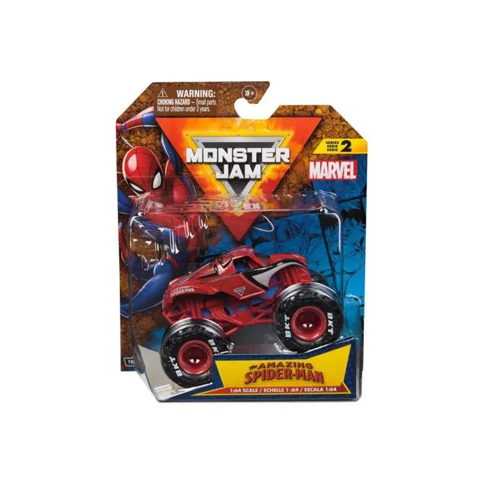 Spin Master 6069960 Monster Jam - Véhicule Marvel 1:64 série 2 - Modèle aléatoire - Camion monstre moulé sous pression