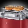 Russell Hobbs 21680-56 Toaster rétro rouge deux tranches avec contrôle de cuisson et fonction lever/voir - Bandeau rétro Design Ribbon