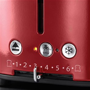 Russell Hobbs 21680-56 Toaster rétro rouge deux tranches avec contrôle de cuisson et fonction lever/voir - Bandeau rétro Design Ribbon Russell Hobbs 21680-56 Toaster rétro rouge deux tranches avec contrôle de cuisson et fonction lever/voir - Bandeau rétro Design Ribbon