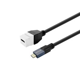 Vivolink Pro Keystone Blanc USB-C femelle vers USB-C mâle 2m