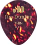 DUNLOP Pack de 72 médiators Teardrop en celluloïd véritable - Thin