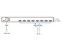 Aten CL1308 - Commutateur KVM LCD 19" rétroéclairé LED avec 8 ports pour rack, console intégrée, support USB/PS/2, cascade jusqu'à 128 ordinateurs