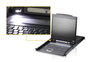 Aten CL1308 - Commutateur KVM LCD 19" rétroéclairé LED avec 8 ports pour rack, console intégrée, support USB/PS/2, cascade jusqu'à 128 ordinateurs