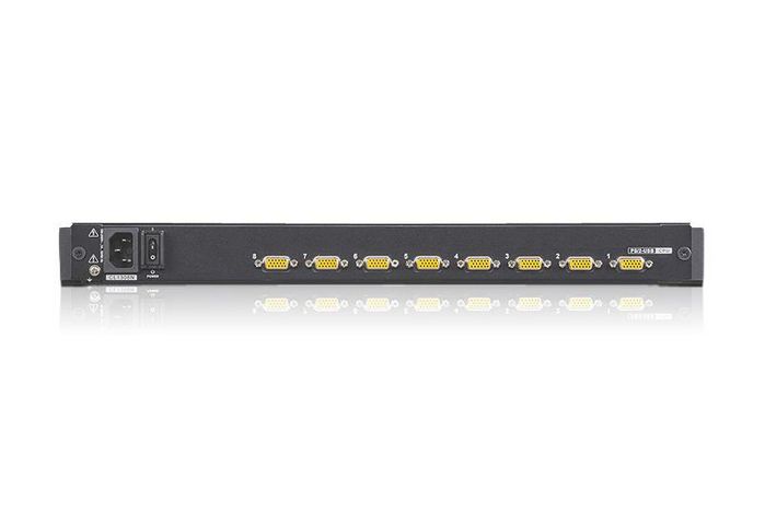 Aten CL1308 - Commutateur KVM LCD 19" rétroéclairé LED avec 8 ports pour rack, console intégrée, support USB/PS/2, cascade jusqu'à 128 ordinateurs