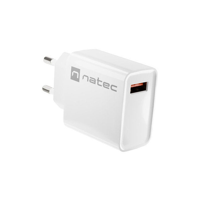 Chargeur mural Natec NUC-2057 RIBERA Blanc 18 W Chargeur mural Natec NUC-2057 RIBERA Blanc 18 W