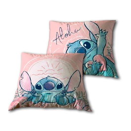 DISNEY Coussin Stitch en microfibre 100%, taille 40x40 cm