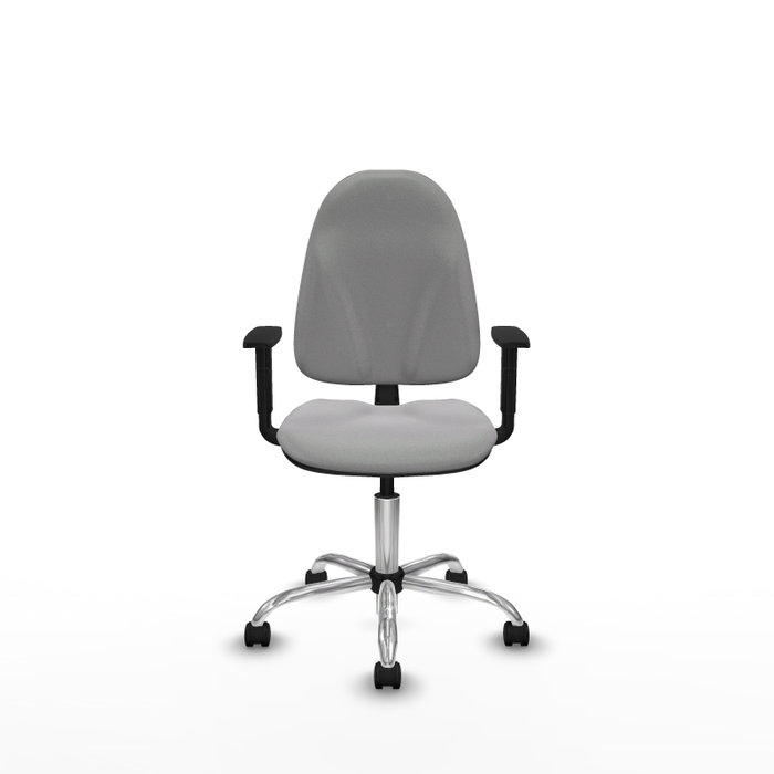 PIQUERAS Y CRESPO Chaise de bureau Algarra, tissu gris clair, base chromée PIQUERAS Y CRESPO Chaise de bureau Algarra, tissu gris clair, base chromée