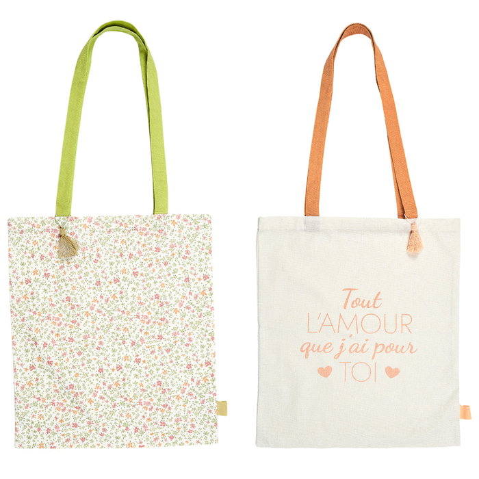 The Concept Factory Sac Tote Bag POUR ELLE - Vert ou Orange