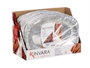 Kinvara Lot de 4 plateaux ovales en aluminium 35x24 cm argent (Set de 24)