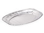 Kinvara Lot de 4 plateaux ovales en aluminium 35x24 cm argent (Set de 24)