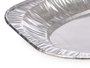 Kinvara Lot de 4 plateaux ovales en aluminium 35x24 cm argent (Set de 24)