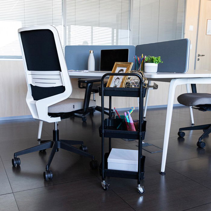 Quid Chariot Polyvalent Garbo Noir Métal 34,5x29,5x77 cm