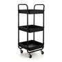 Quid Chariot Polyvalent Garbo Noir Métal 34,5x29,5x77 cm