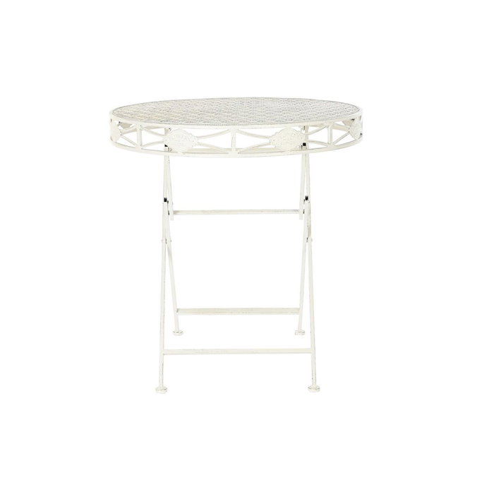 Table de Salle à Manger Home ESPRIT Blanc Métal 70 x 70 x 73 cm