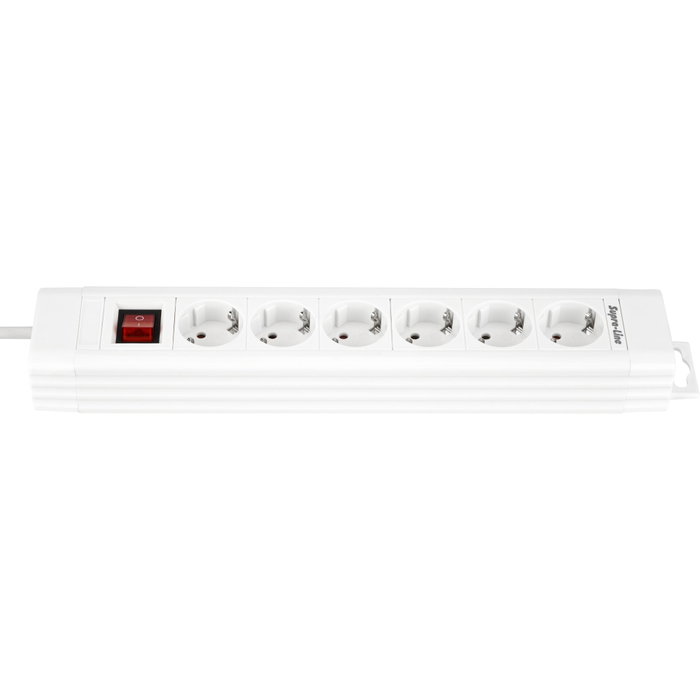 Rev Multiprise Supraline 6 prises avec interrupteur blanc 2,4 m