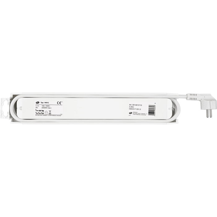 Rev Multiprise Supraline 6 prises avec interrupteur blanc 2,4 m
