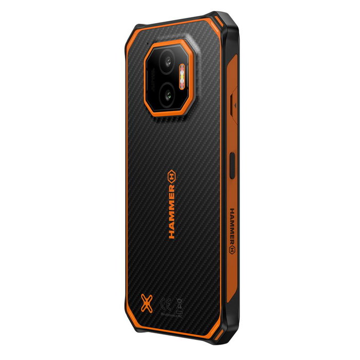Hammer Energy X2 5G 8+256 Go Black-Orange Smartphone Robuste MIL-STD-810H IP69 Android 15 5000 mAh