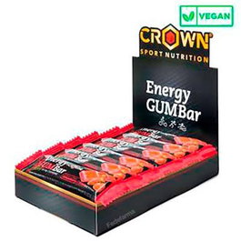 CROWN SPORT NUTRITION Energy GUM Bar Fraise + Caféine 12 x 30 g