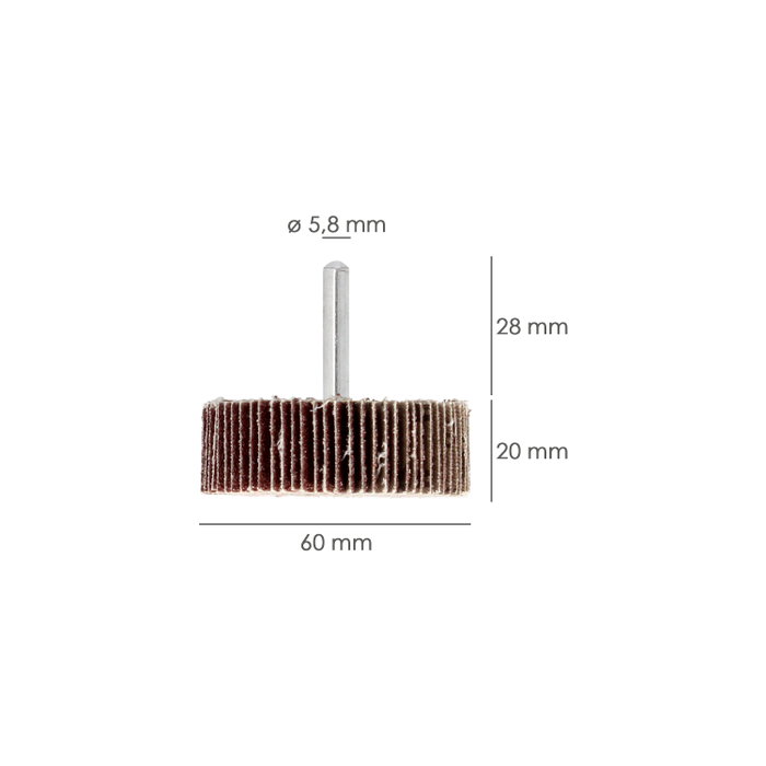WOLFPACK LINEA PROFESIONAL Disque abrasif type éventail grain 40 60x20mm WOLFPACK LINEA PROFESIONAL Disque abrasif type éventail grain 40 60x20mm