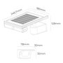 Edm Aplique solaire LED 6W 720lm 6500K avec détecteur crépusculaire et mouvement, point lumineux amovible, noir