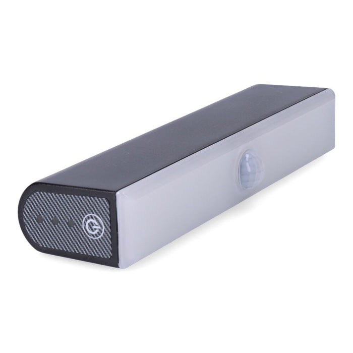Edm Aplique solaire LED 6W 720lm 6500K avec détecteur crépusculaire et mouvement, point lumineux amovible, noir