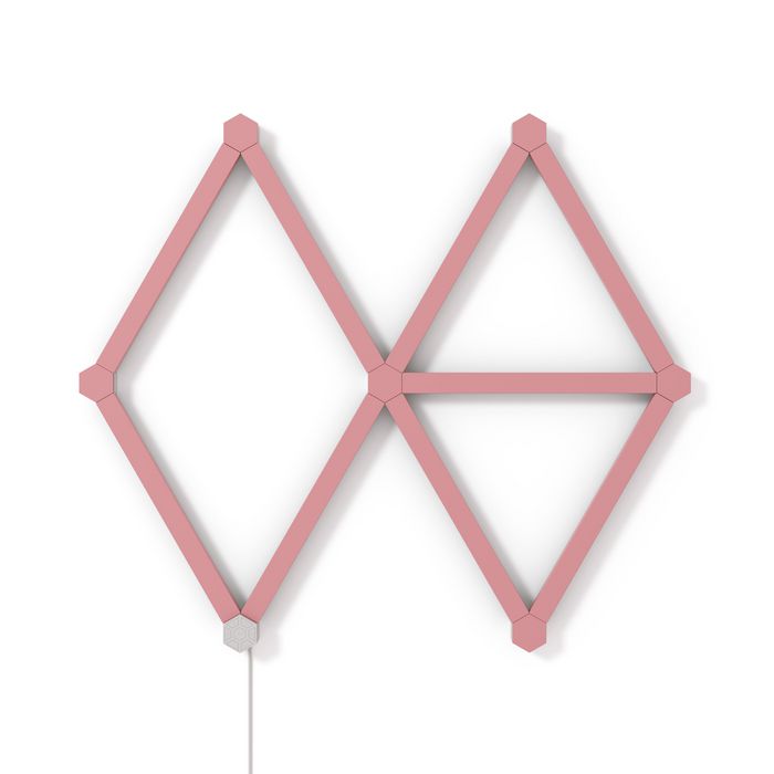 Nanoleaf Lines Skin - Jeu de 9 protections amovibles couleur rose mat pour panneaux lumineux Lines - Installation sans adhésif