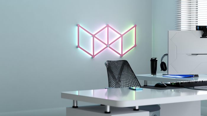 Nanoleaf Lines Skin - Jeu de 9 protections amovibles couleur rose mat pour panneaux lumineux Lines - Installation sans adhésif
