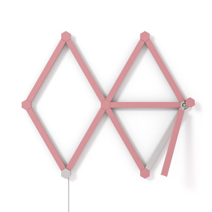 Nanoleaf Lines Skin - Jeu de 9 protections amovibles couleur rose mat pour panneaux lumineux Lines - Installation sans adhésif