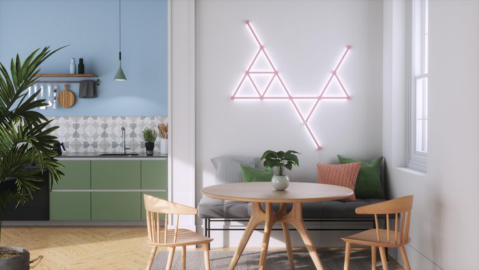 Nanoleaf Lines Skin - Jeu de 9 protections amovibles couleur rose mat pour panneaux lumineux Lines - Installation sans adhésif