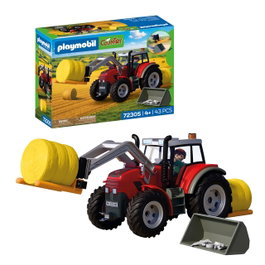 PLAYMOBIL Tracteur Grand avec Balles de Foin 72305