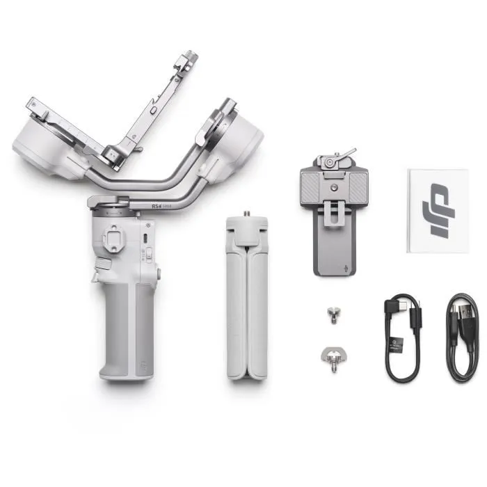 DJI RS 4 Mini Stabilisateur de Caméra Compact et Léger - Verrous Automatiques, Suivi Intelligent, Prise de Vue Verticale Native pour Créateurs de Contenu