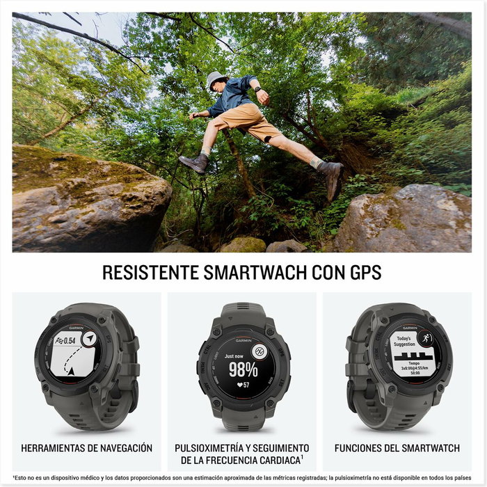 Garmin Instinct E Montre connectée sport GPS 40 mm Noir et Gris Charbon