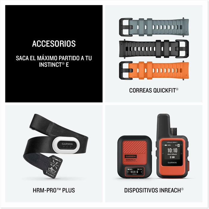 Garmin Instinct E Montre connectée sport GPS 40 mm Noir et Gris Charbon