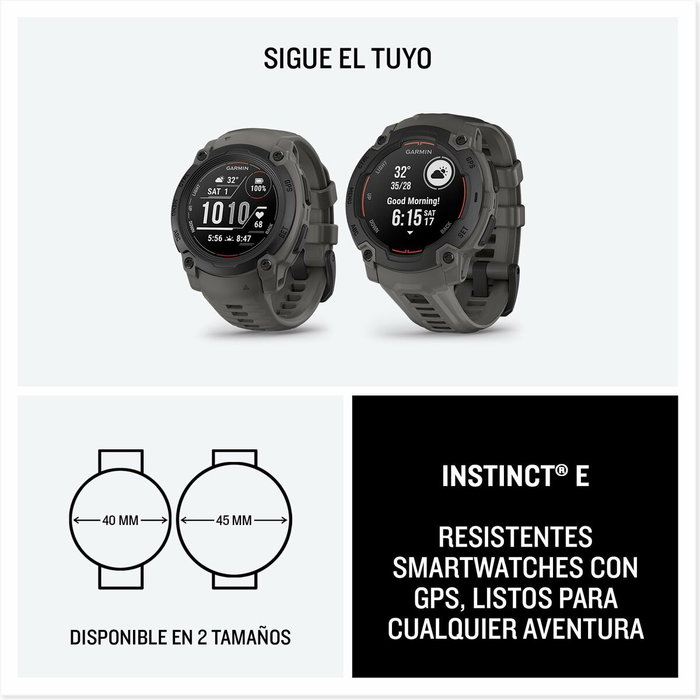 Garmin Instinct E Montre connectée sport GPS 40 mm Noir et Gris Charbon