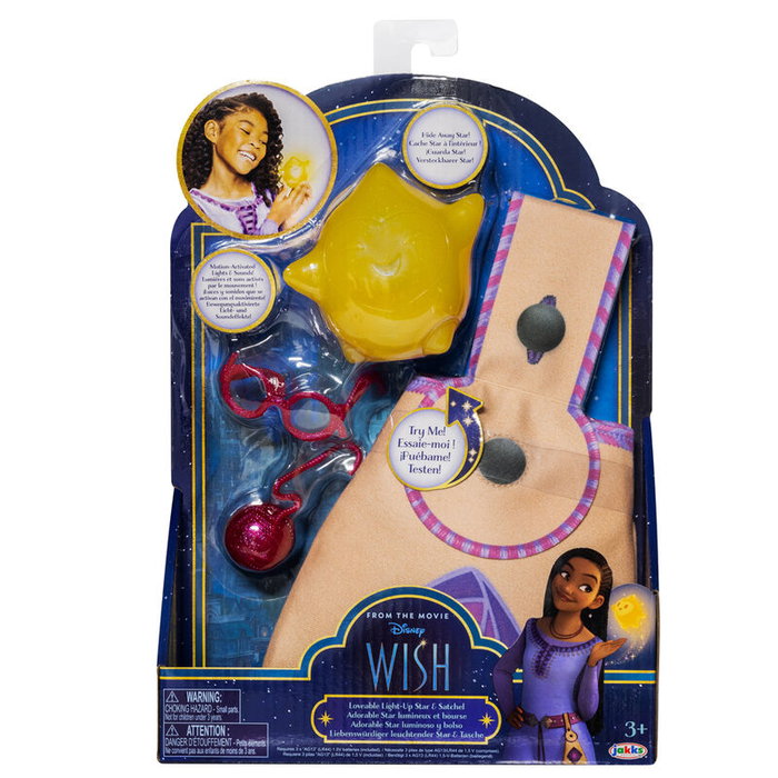 JAKKS PACIFIC Étoile Luminieuse Adorable avec son et sac à dos - Wish Disney - Jouet enfant +3 ans avec lumière et paillettes JAKKS PACIFIC Étoile Luminieuse Adorable avec son et sac à dos - Wish Disney - Jouet enfant +3 ans avec lumière et paillettes