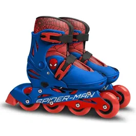 Stamp Patins en Ligne Ajustables SPIDERMAN Taille 30-33 - Garçon 6 Ans et Plus - Roues PVC, Frein Arrière, Roulements à Billes