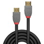Lindy Câble HDMI High Speed Anthra Line 2.0 - 4K HDR 18 Gbit/s - 0.3 m - Certifié - Connecteurs plaqués or - Triple blindage