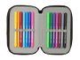 Safta Plumier Triple 37 Pièces pour Crayons - Dimensions : 12,5 x 19,5 x 5,5 cm