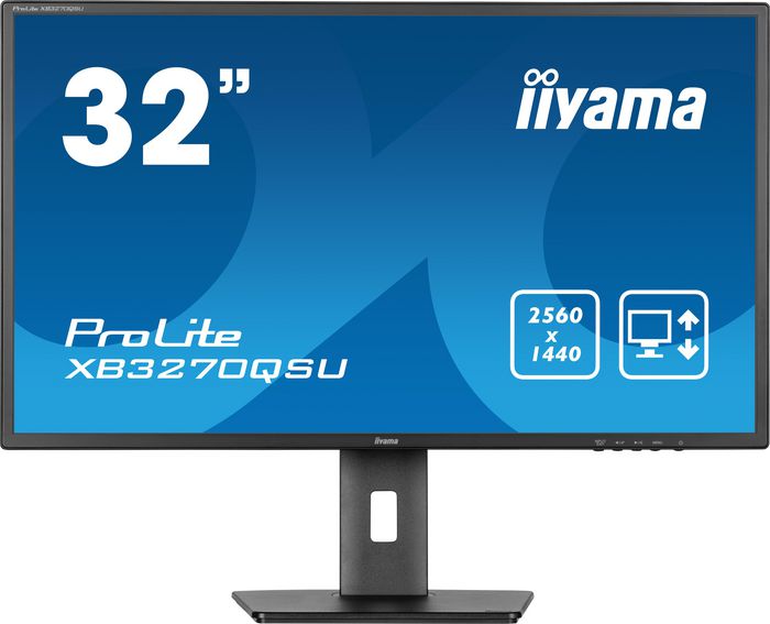 iiyama ProLite XB3270QSU-B1 - Écran PC 32" (81 cm) IPS, Résolution QHD 2560x1440, Réglable en Hauteur, Technologie Flicker-Free et Réducteur de Lumière Bleue