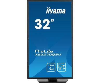 iiyama ProLite XB3270QSU-B1 - Écran PC 32" (81 cm) IPS, Résolution QHD 2560x1440, Réglable en Hauteur, Technologie Flicker-Free et Réducteur de Lumière Bleue